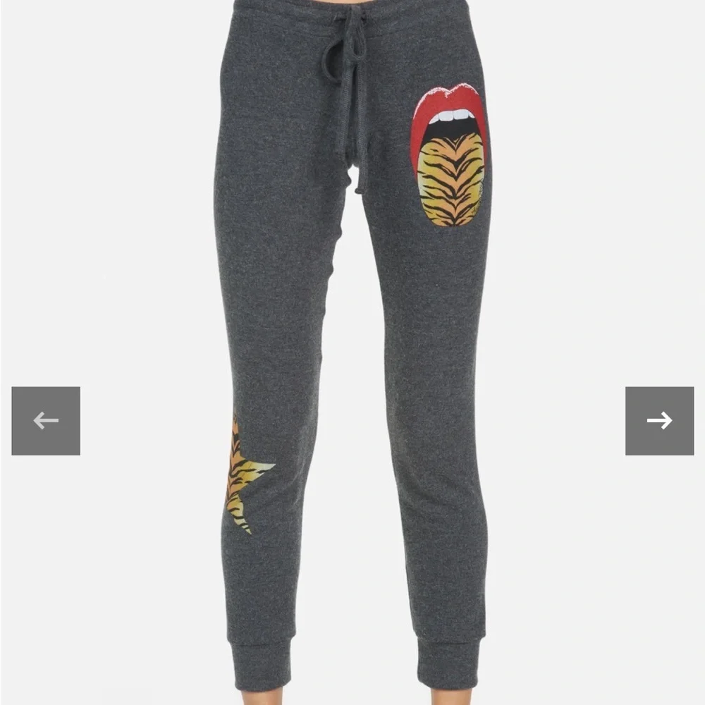 NWT Lauren Moshi Kizzy Tiger Tongue Crop sweatpants XS - Picture 5 of 12